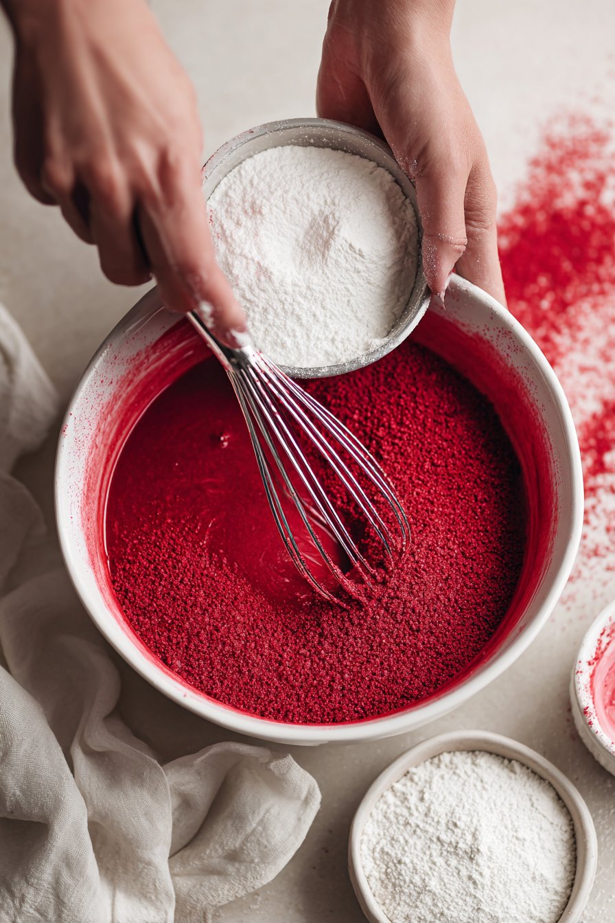 Red Velvet Cookies instructions process