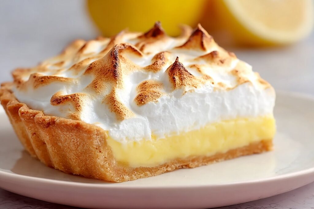 Creamy Sugar Free Lemon Meringue Pie featured