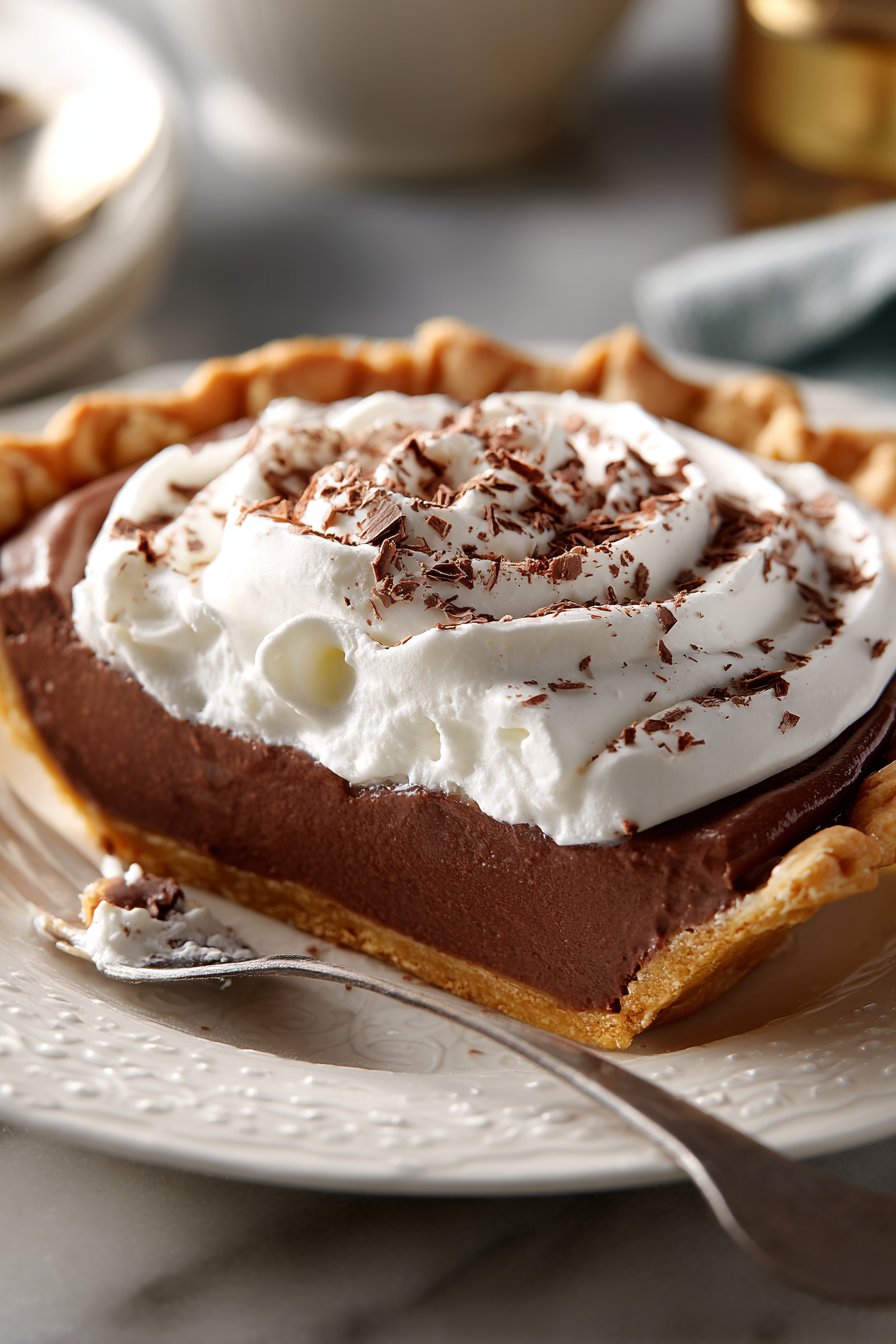 Sugar Free Chocolate Pudding Pie serving