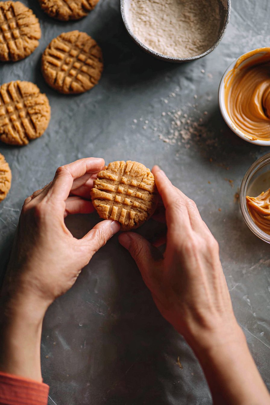 3-Ingredient Peanut Butter Cookies instructions process