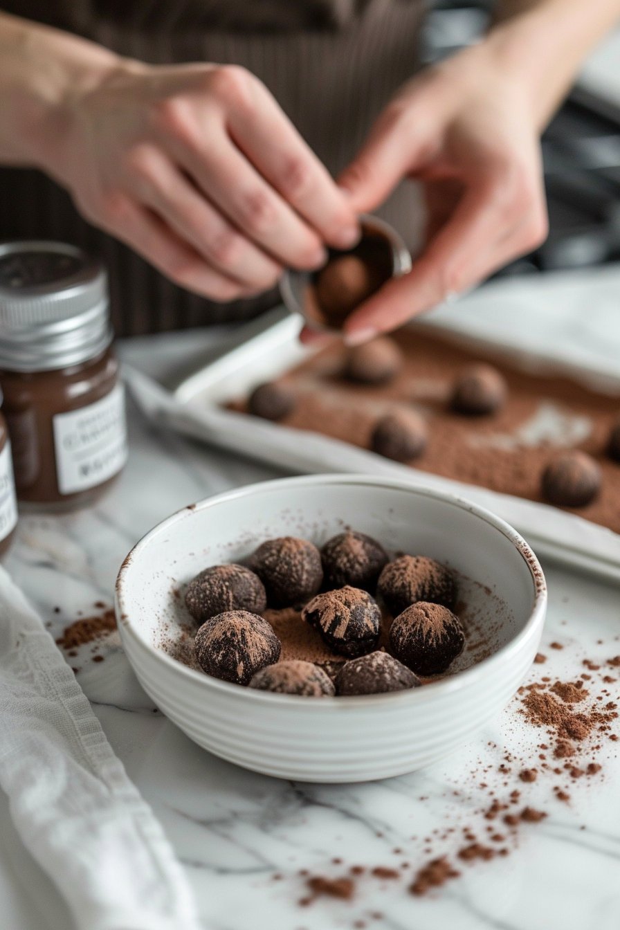 Homemade Keto Chocolate Crinkle Cookies - wineandcookie instructions process