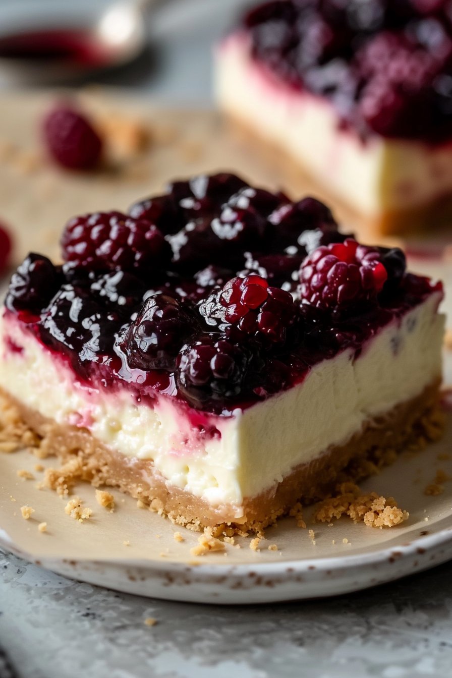 ???? Sugar-Free Cheesecake Bars – A Guilt-Free Treat! serving