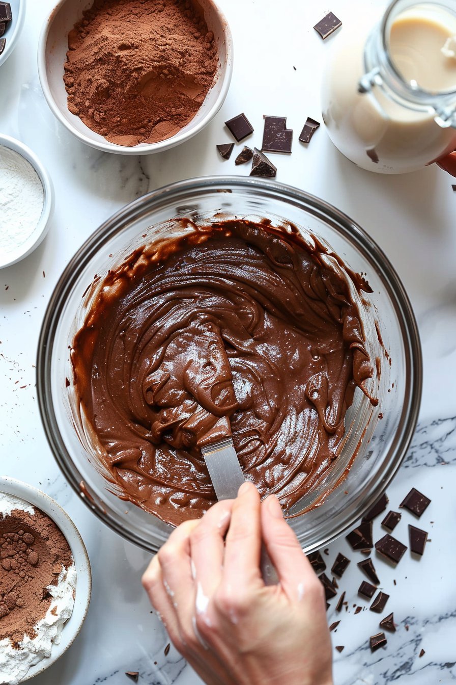 Easy Zero Sugar Brownies with Greek Yogurt instructions process