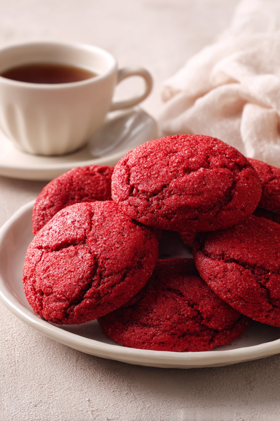 Red Velvet Cookies serving