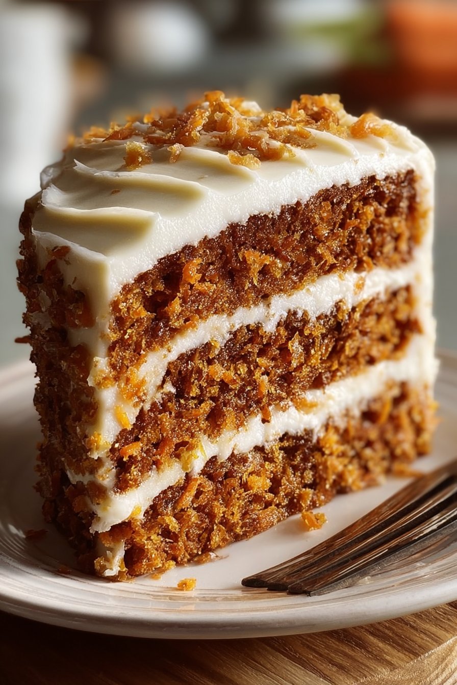 No Sugar Carrot Cake serving
