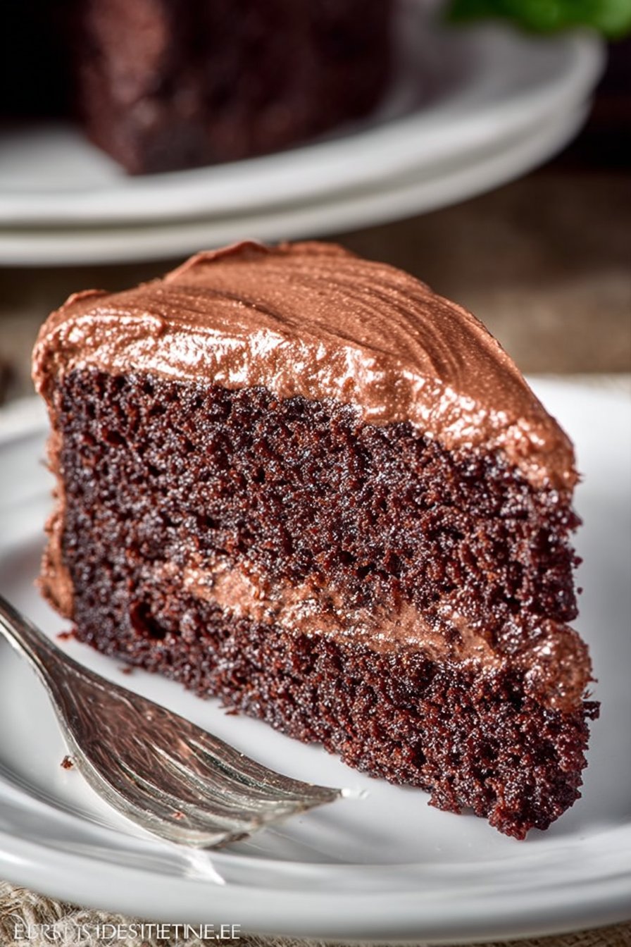Sugar Free Chocolate Cake serving
