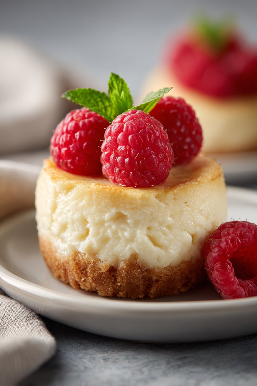 Sugar Free Mini Cheesecake serving