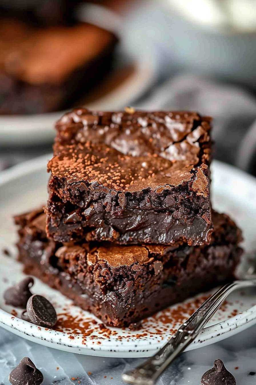 Easy Zero Sugar Brownies with Greek Yogurt serving