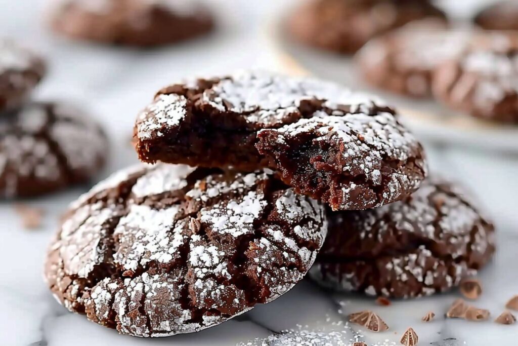 Homemade Keto Chocolate Crinkle Cookies - wineandcookie featured