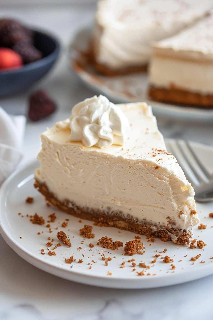Low Carb No Bake Cheesecake serving