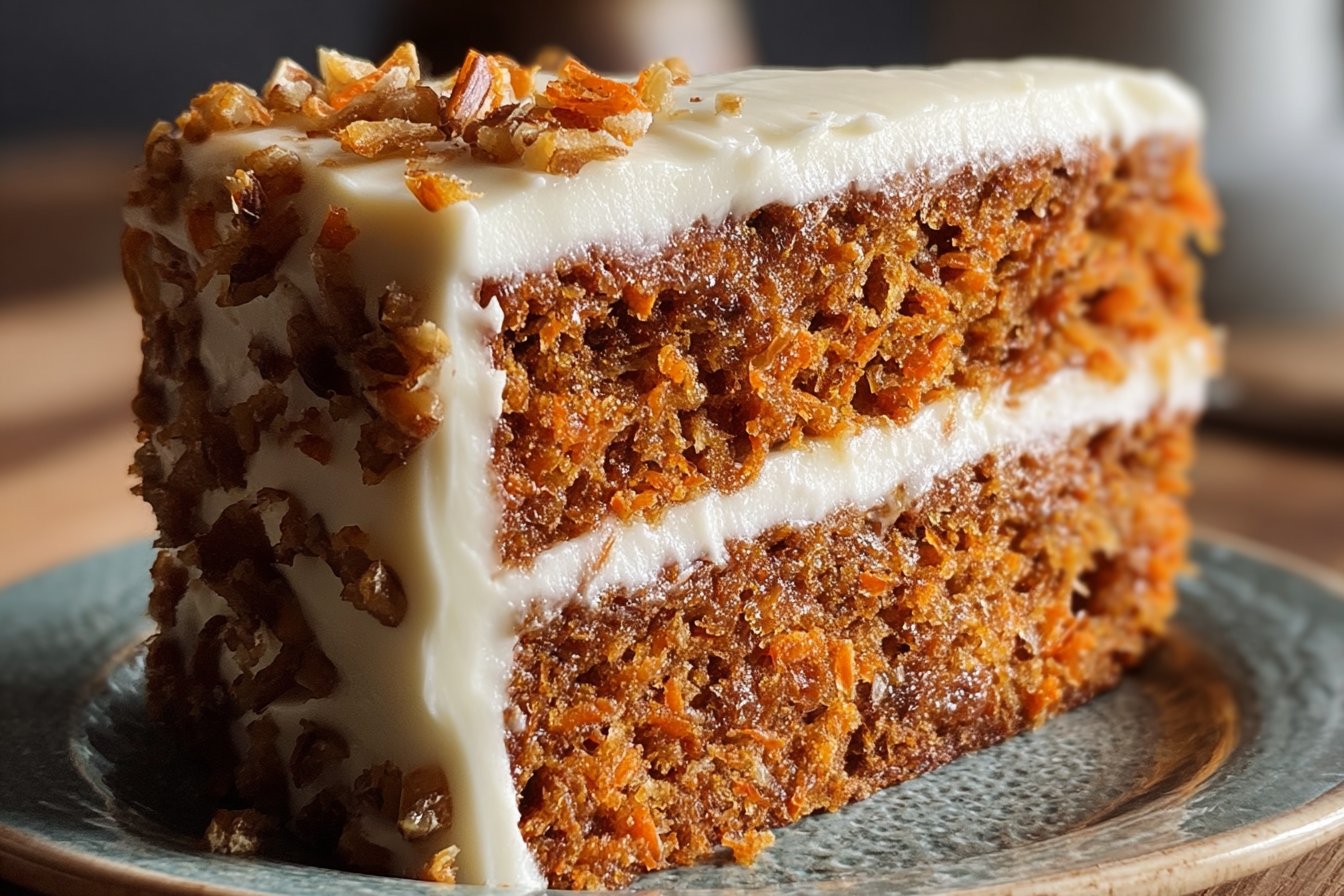 No Sugar Carrot Cake recipe card