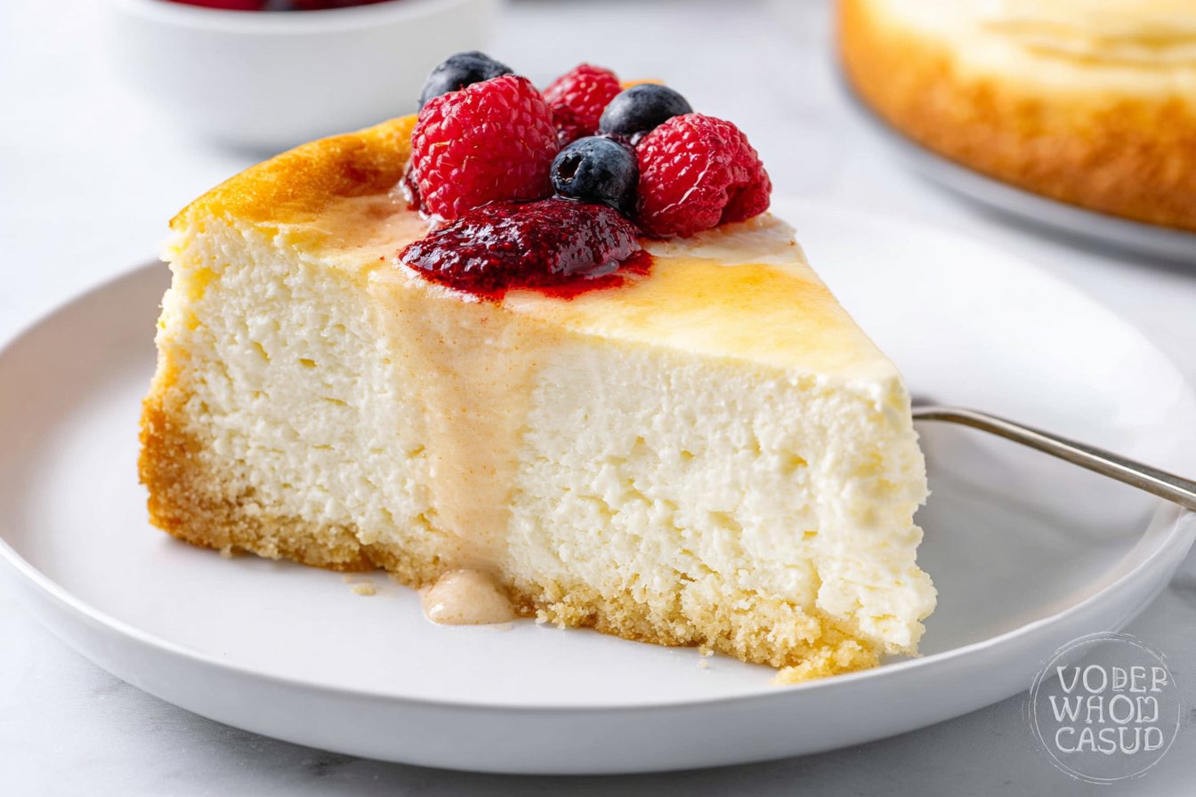 Low Carb Cheesecakes with Raspberry Sauce recipe card