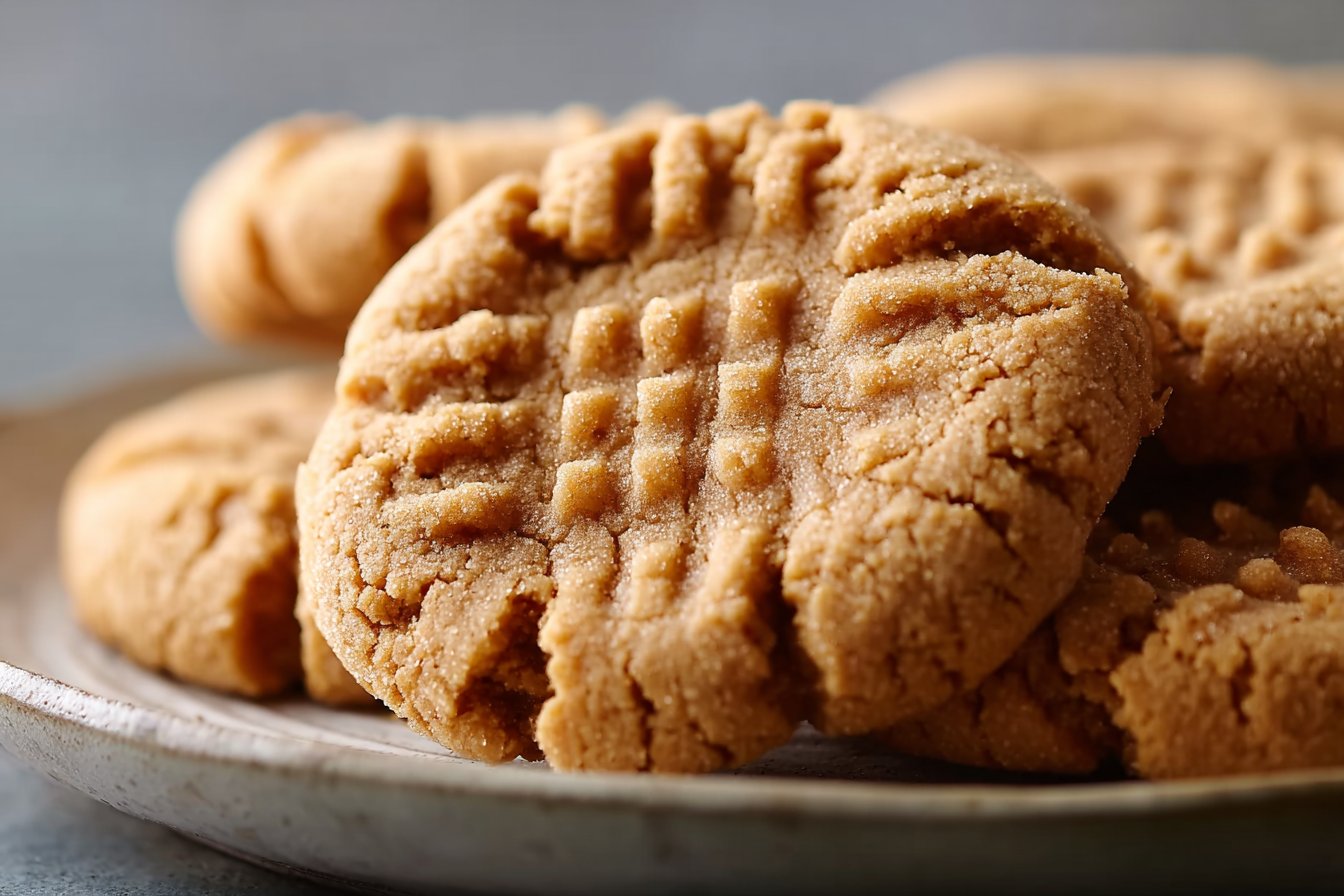 3-Ingredient Peanut Butter Cookies recipe card