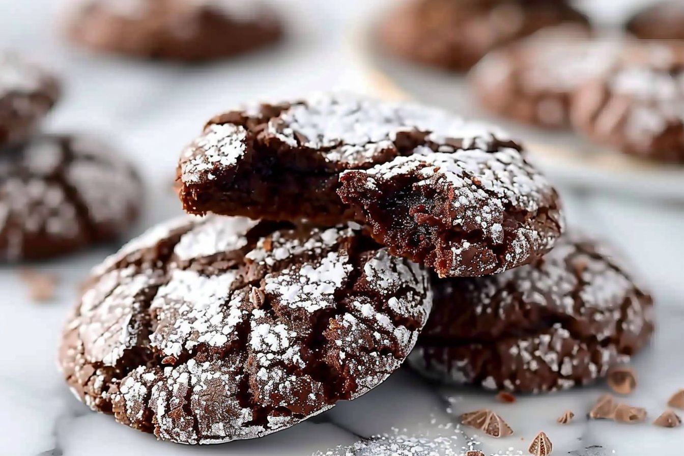 Homemade Keto Chocolate Crinkle Cookies - wineandcookie recipe card