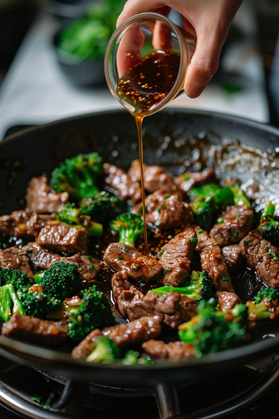 Chinese Beef and Broccoli (牛肉炒西兰花) process image