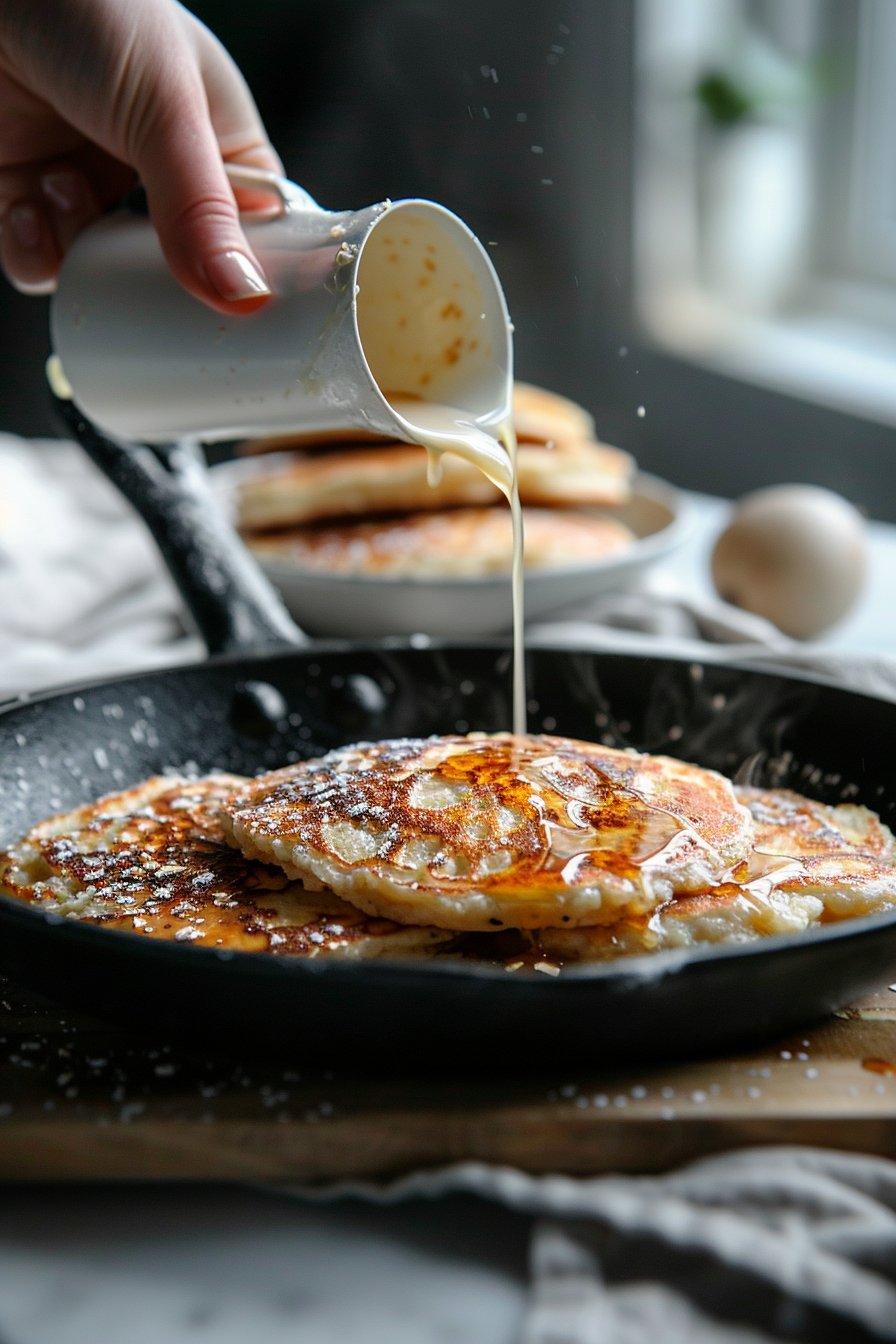 Flourless Cottage Cheese Pancakes instructions process