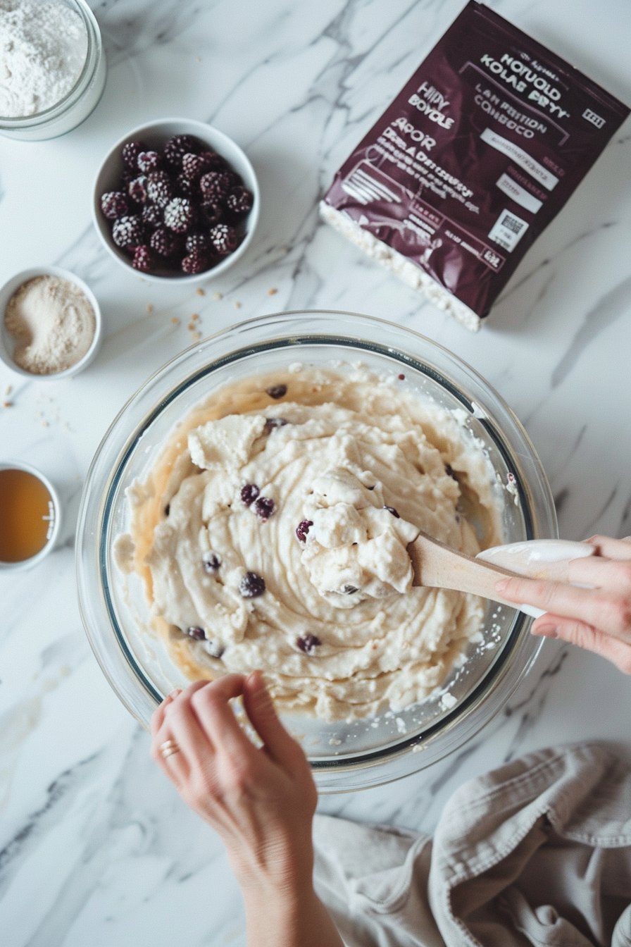 High Protein Triple Berry Bake instructions process