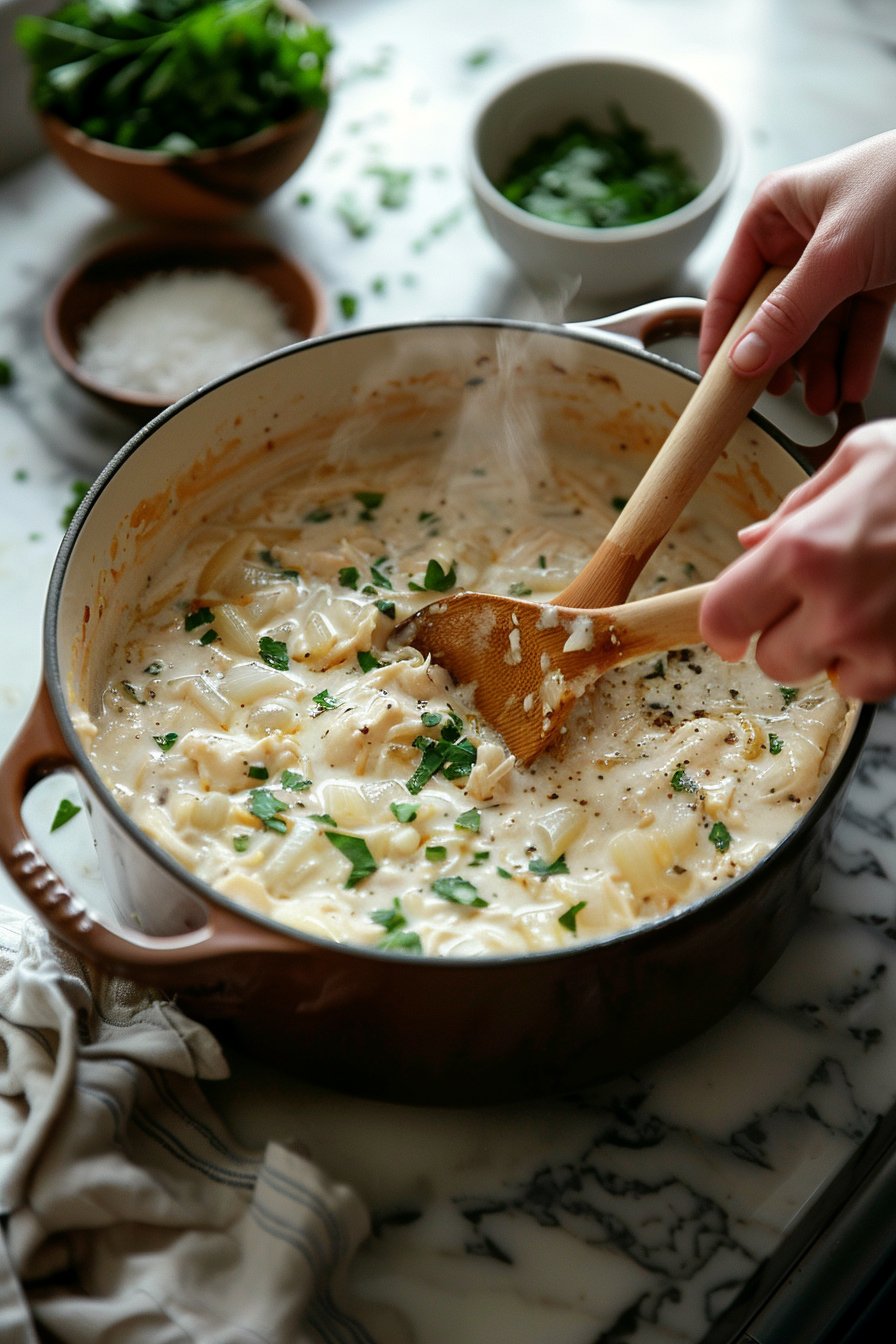 Tasty Keto White Chicken Chili process image