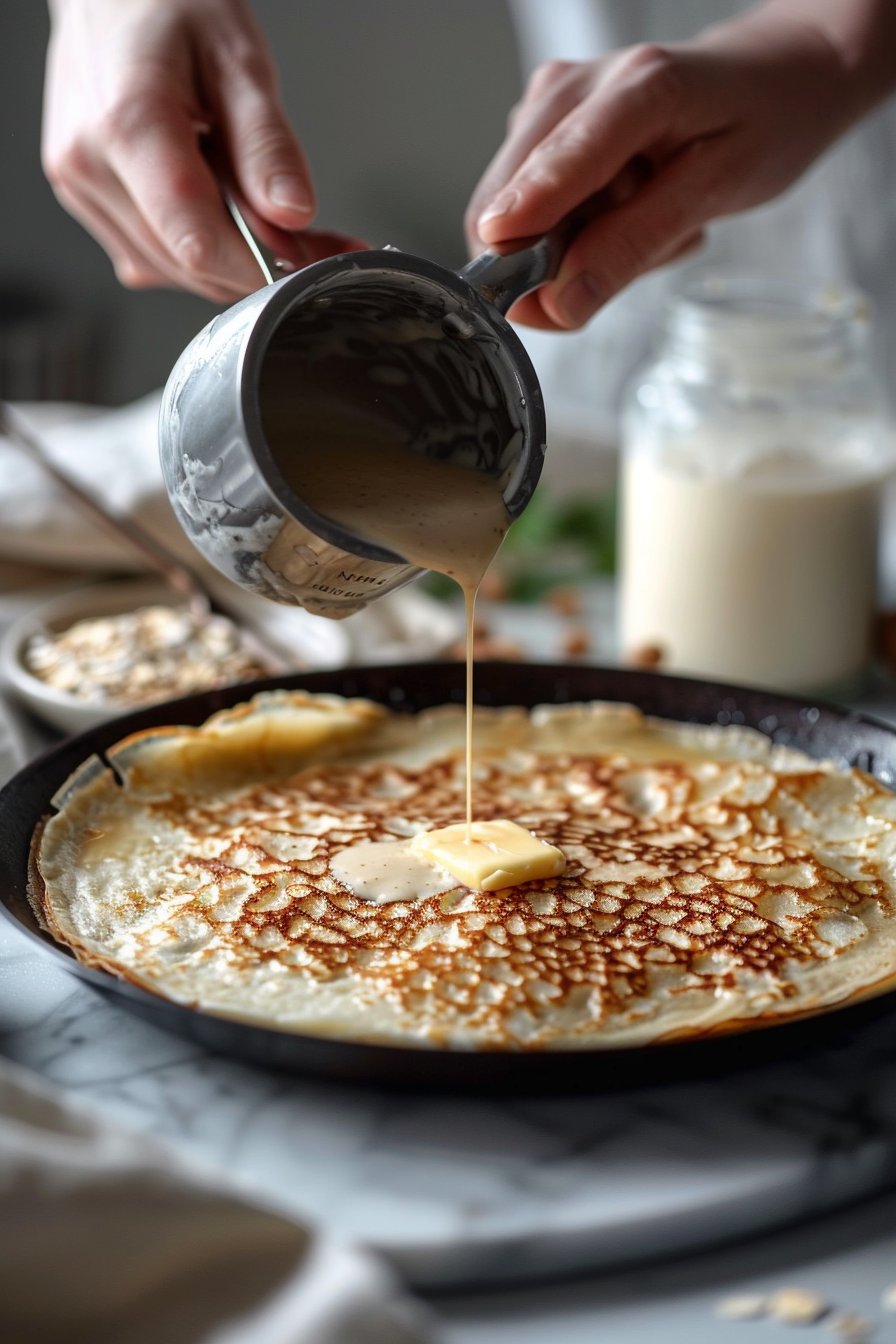 oatmeal crepes instructions process