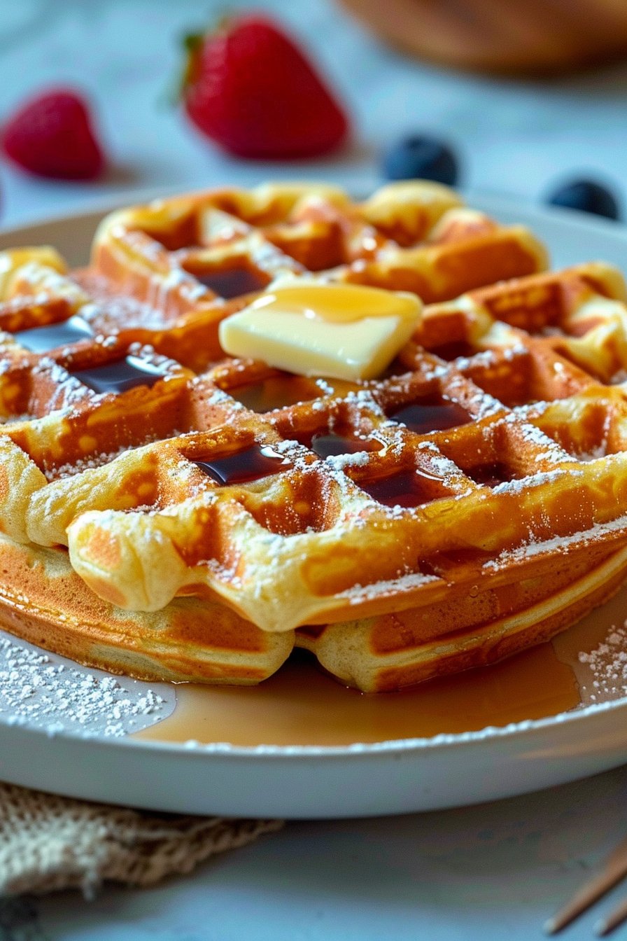 7-Ingredient Cream Cheese Keto Waffles That Impress Every Time serving
