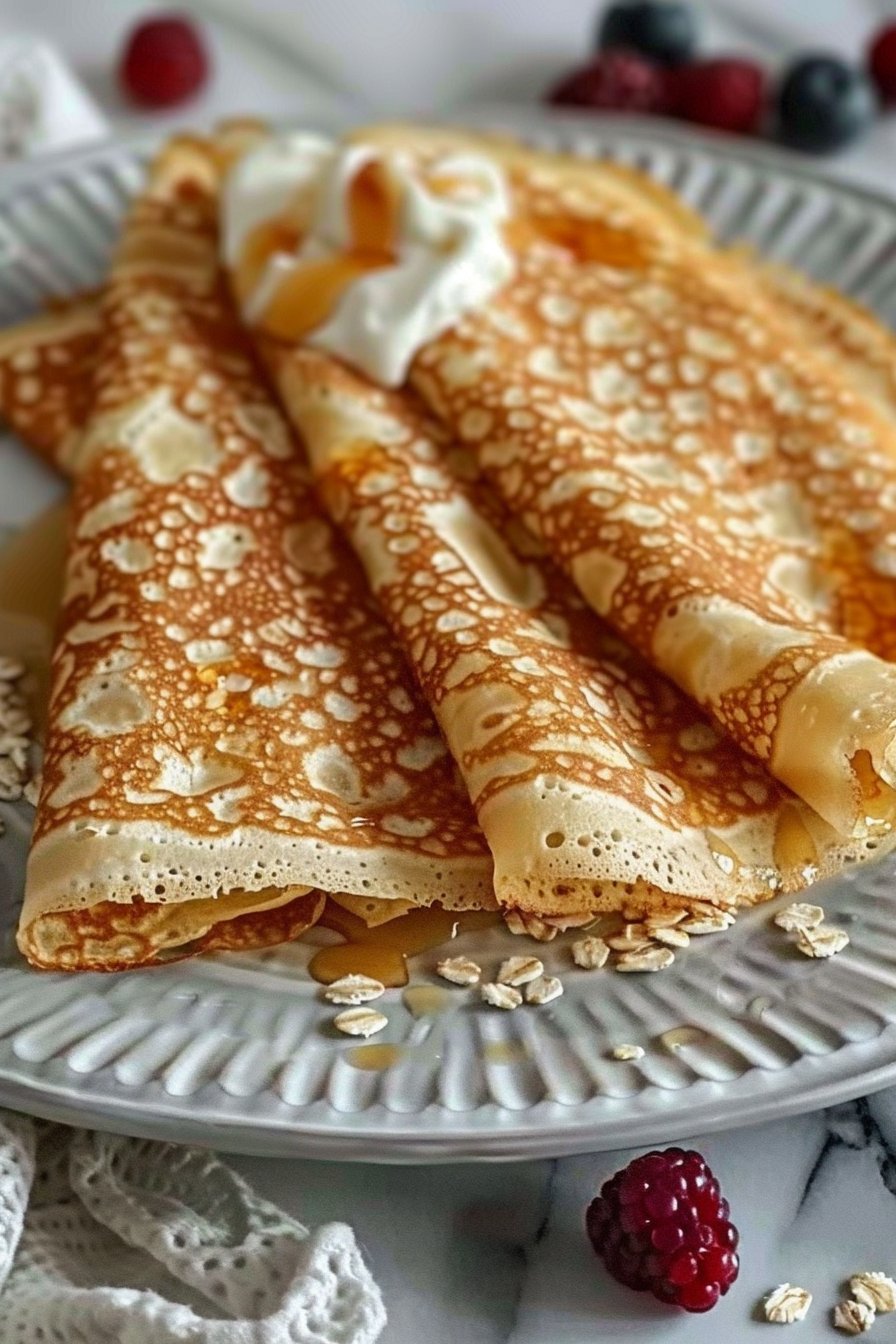 oatmeal crepes serving
