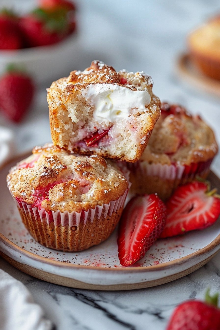 Strawberry Protein Muffins : Low-Carb, High-Protein, Bariatric-Friendly serving image