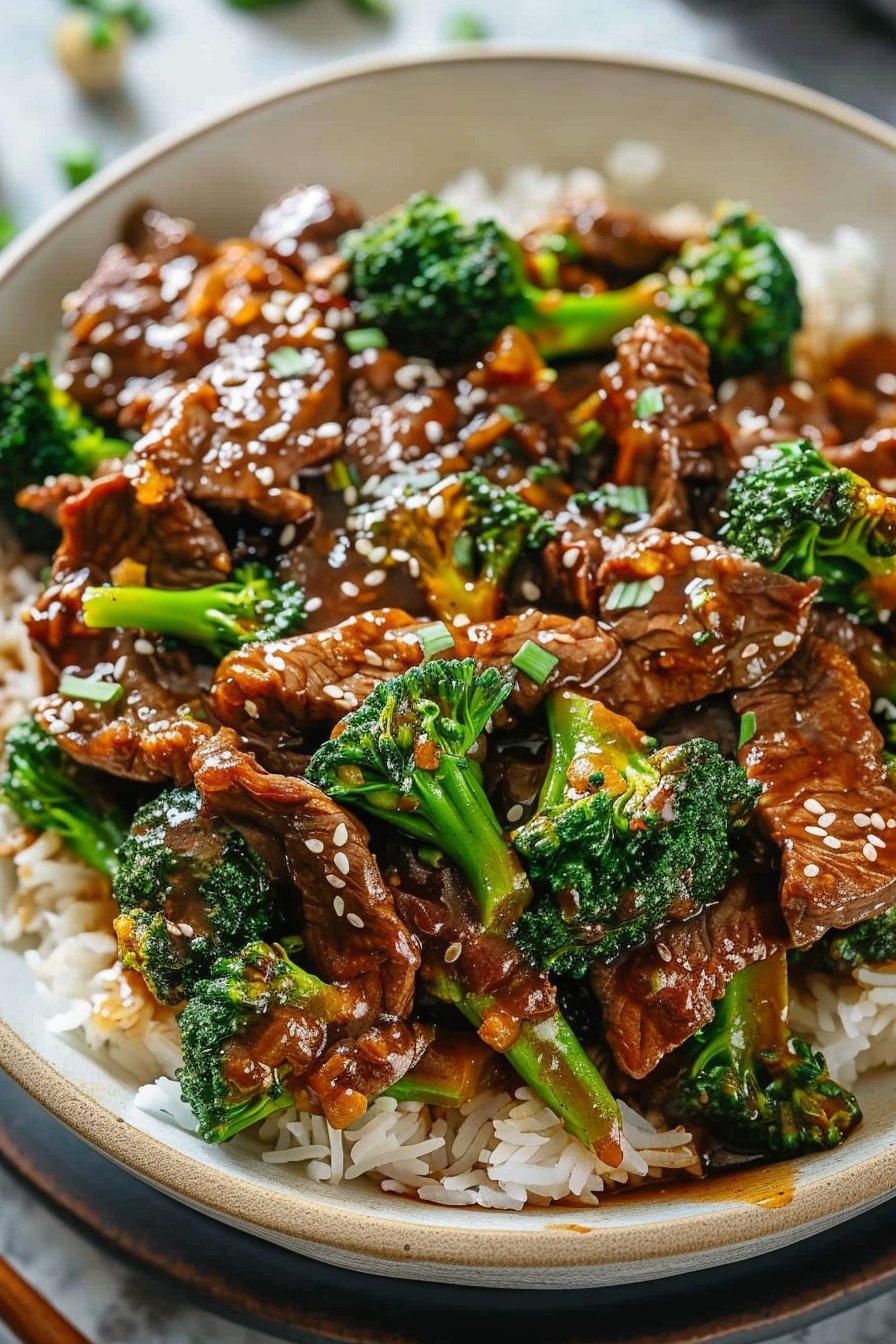 Chinese Beef and Broccoli (牛肉炒西兰花) serving image