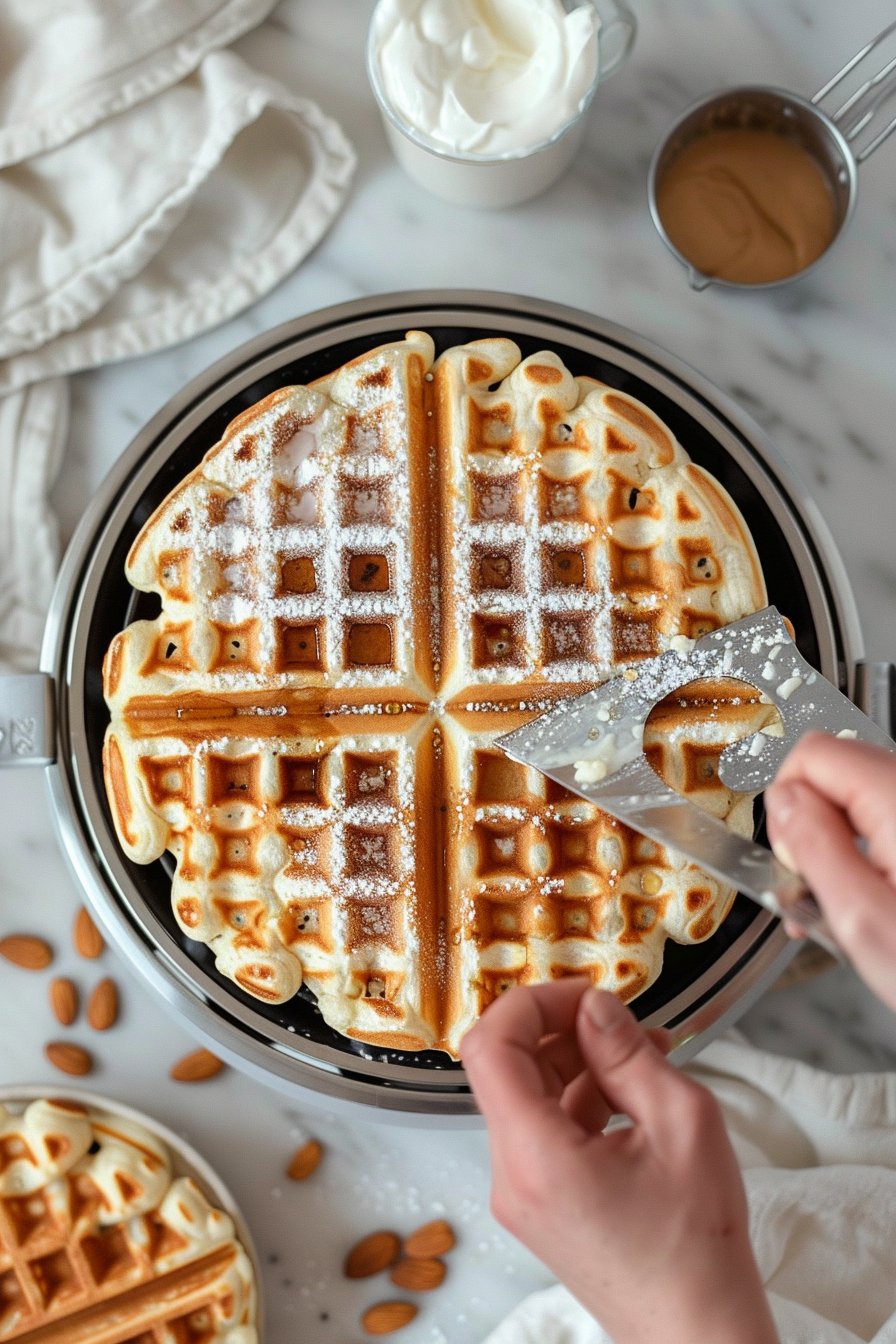 Almond Flour Waffles instructions process