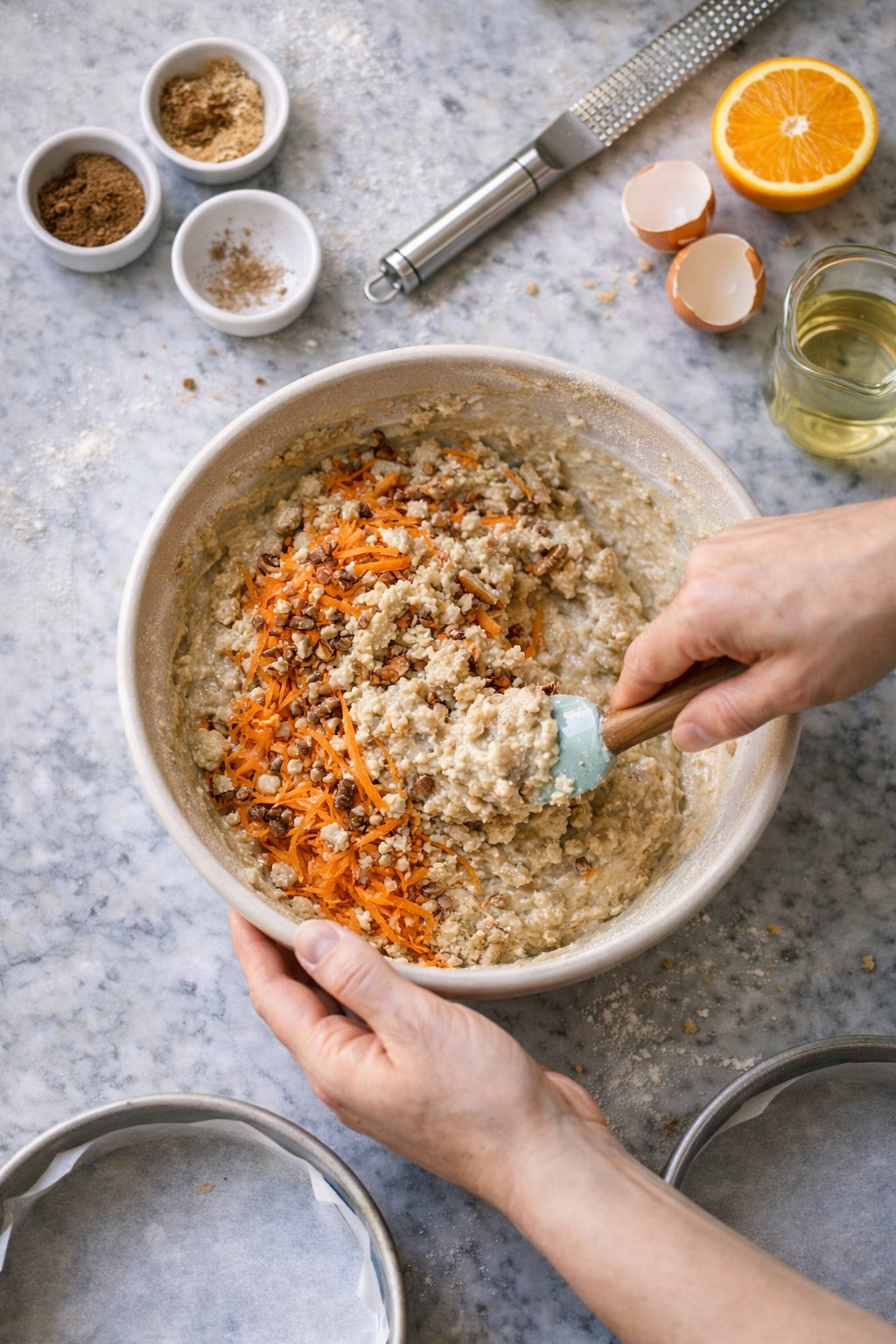 Gluten Free Carrot Cake process image