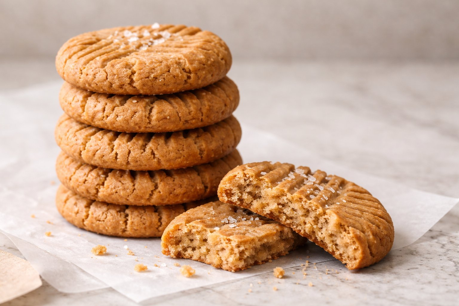 Low Calorie Sugar Free Almond Flour Peanut Butter Cookies serving image
