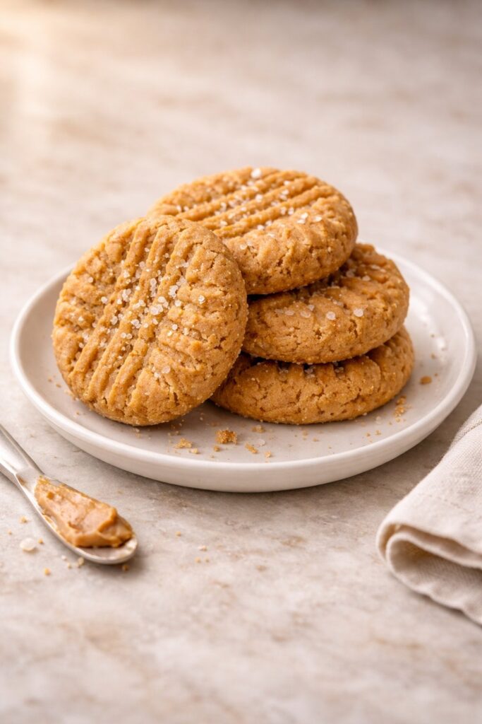 Low Calorie Sugar Free Almond Flour Peanut Butter Cookies featured image