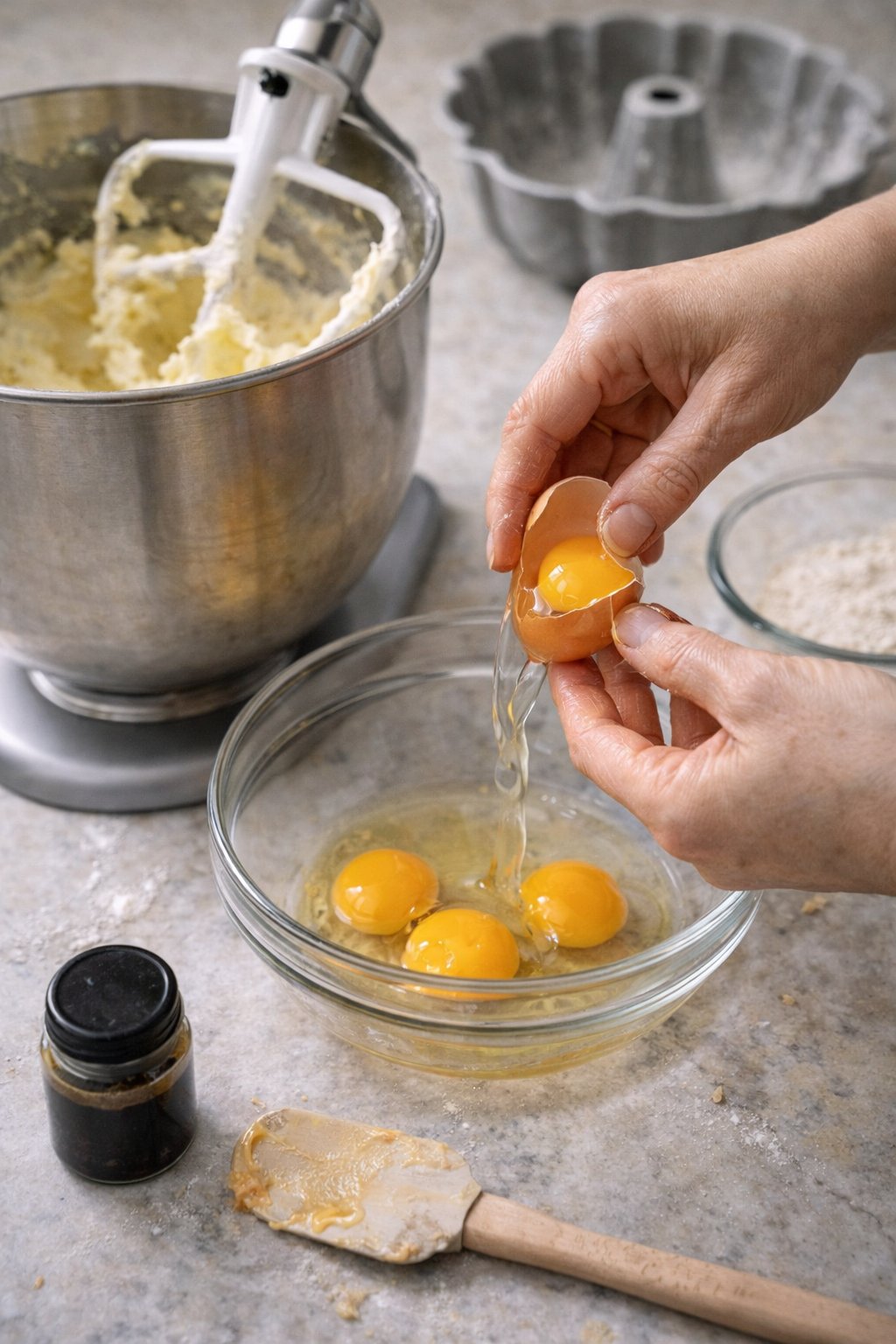 Sugar Free Cream Cheese Pound Cake process image