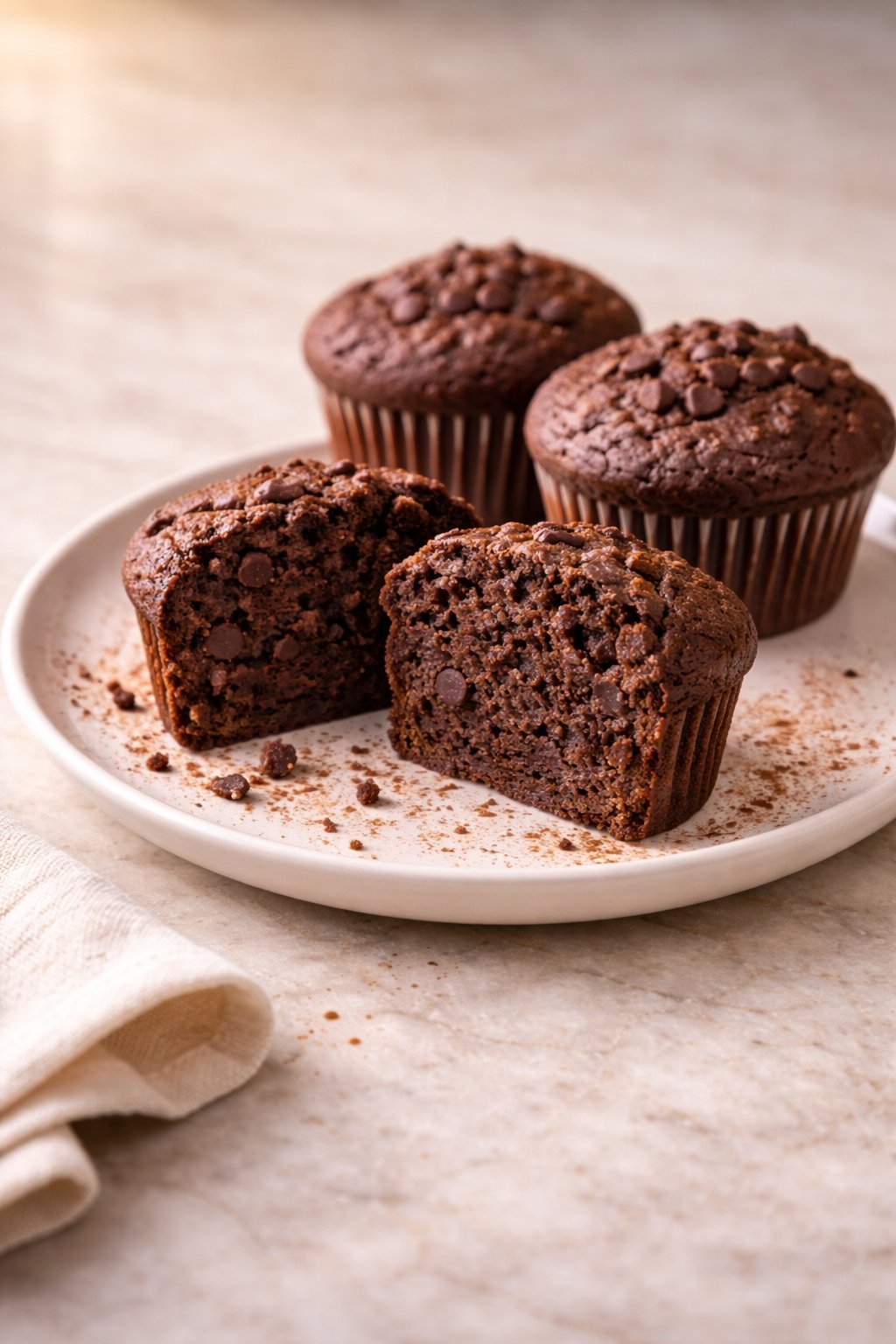 Sugar Free Chocolate Muffins serving image