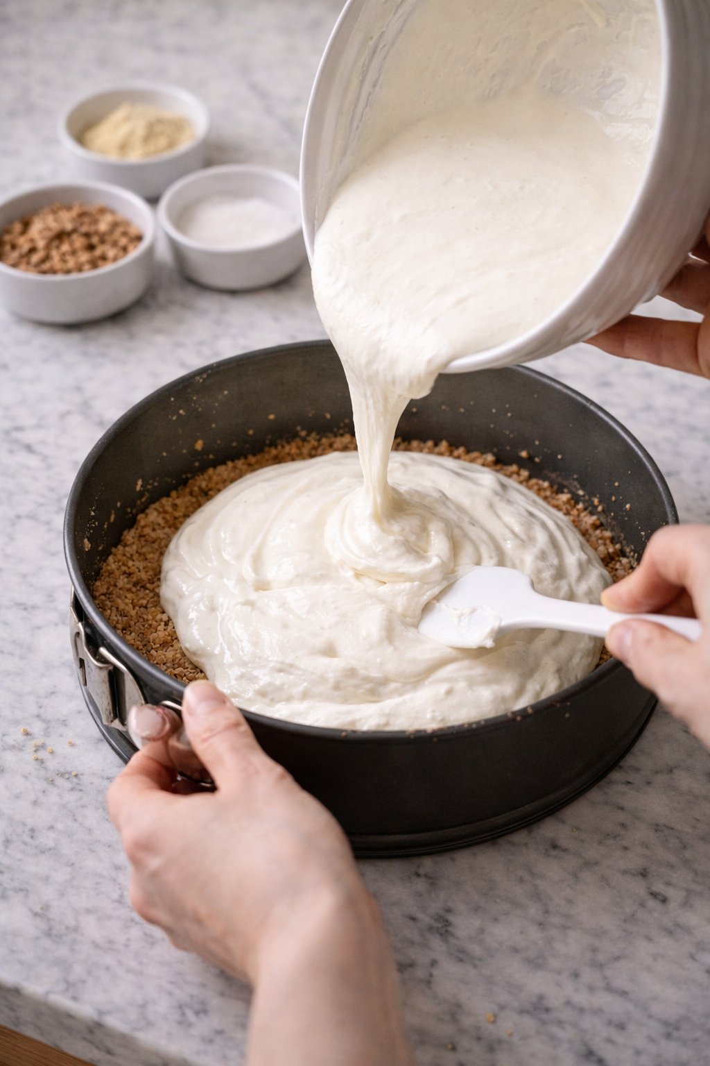 No-Bake Sugar Free Jello Cheesecake process image