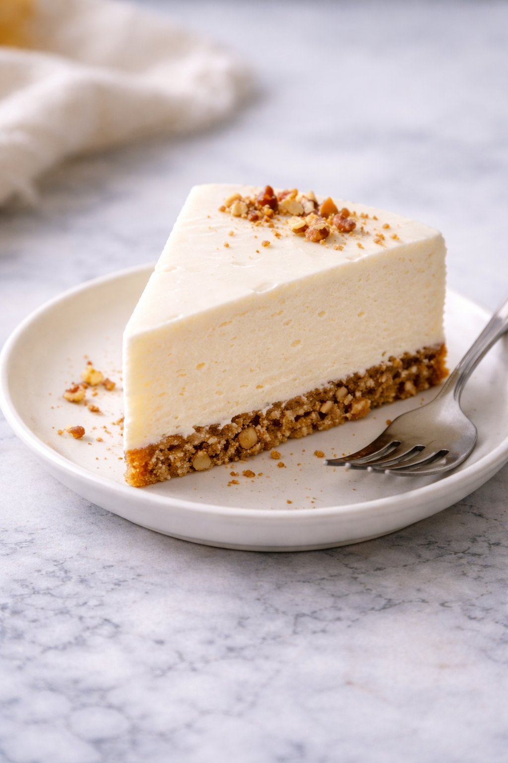 No-Bake Sugar Free Jello Cheesecake serving image