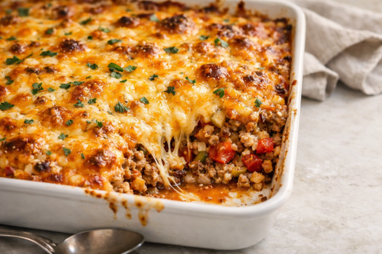 Cheesy Low Carb Taco Casserole! Easy &amp; Delicious Dinner featured image