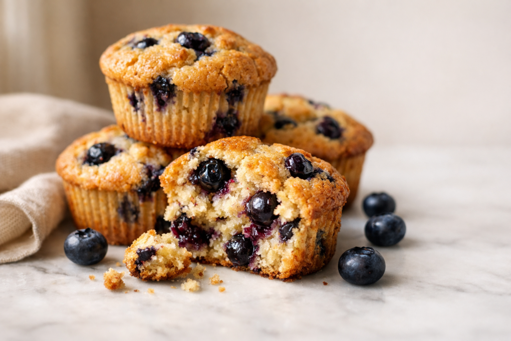 Low Carb Greek Yogurt Blueberry Muffins featured image