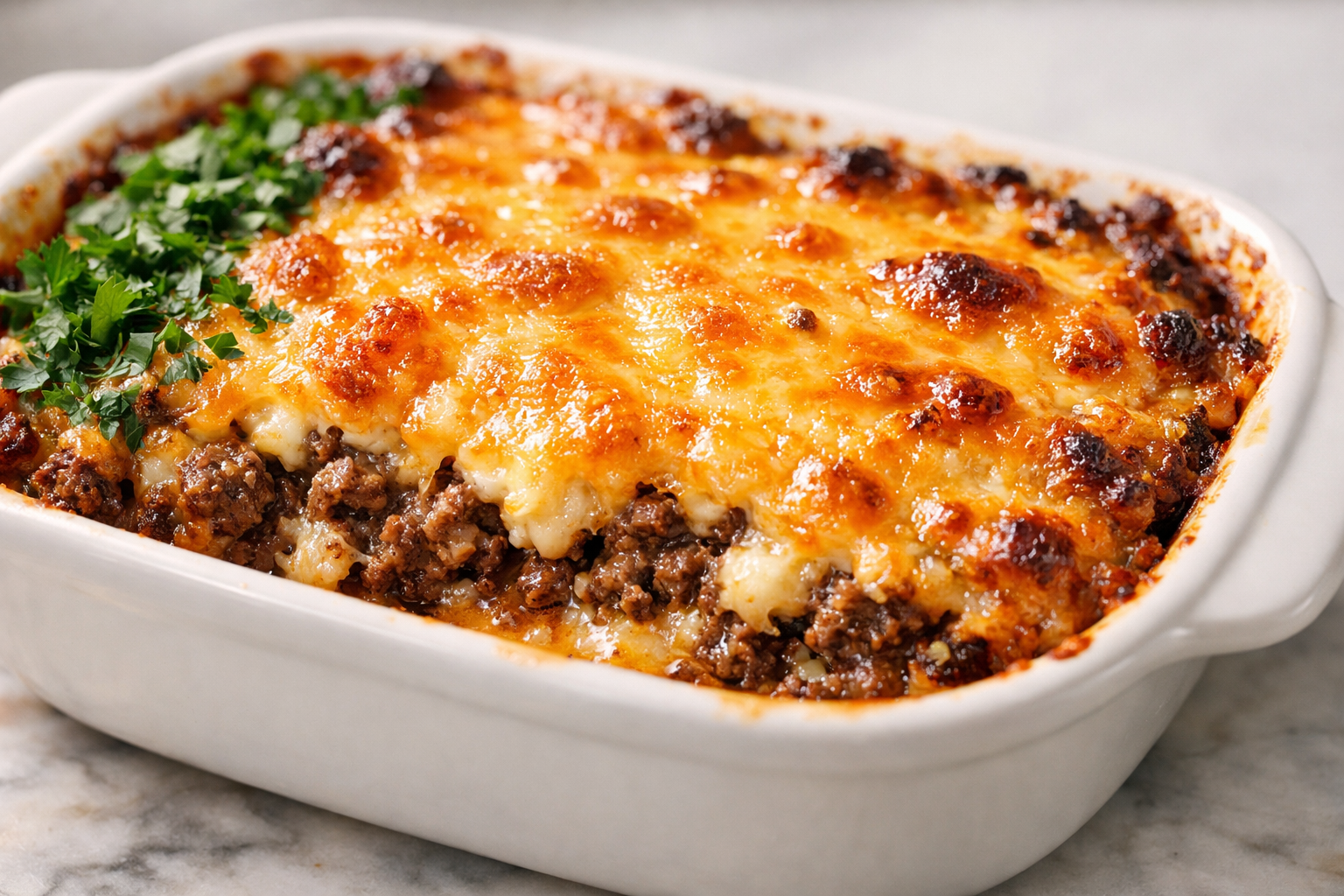 Low-Carb Ground Beef Casserole featured image