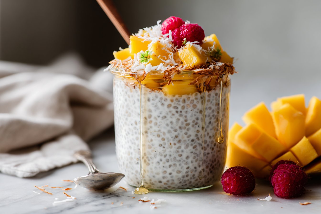 Coconut Chia Seed Pudding That Tastes Like a Vacation recipe card image