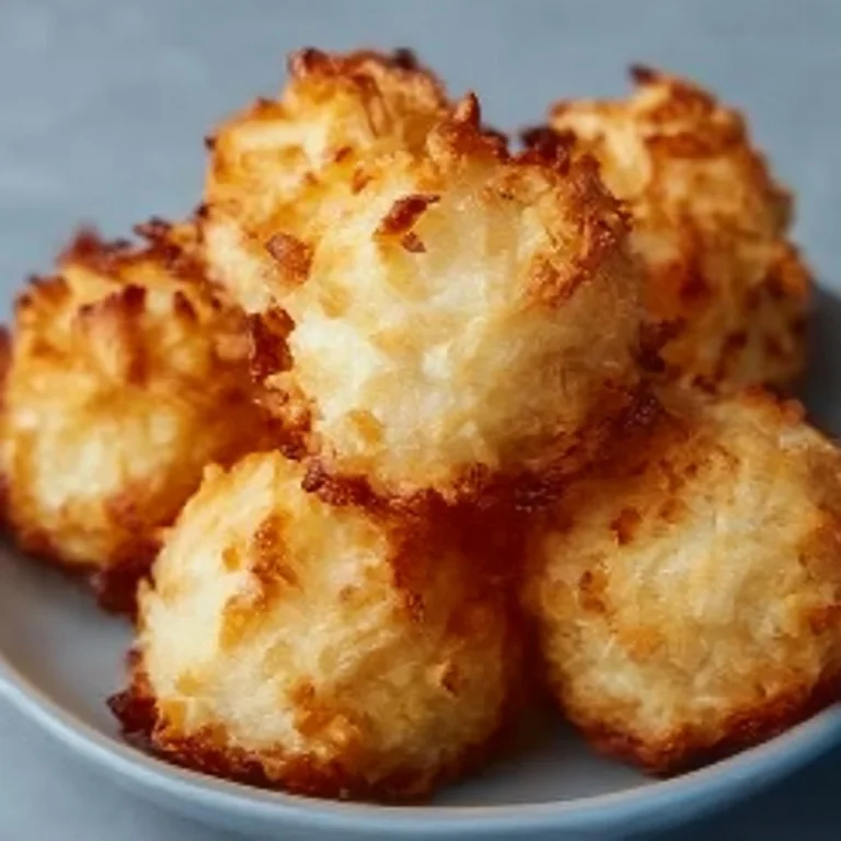 Delicious 3-Ingredient Keto Coconut Macaroons on a plate