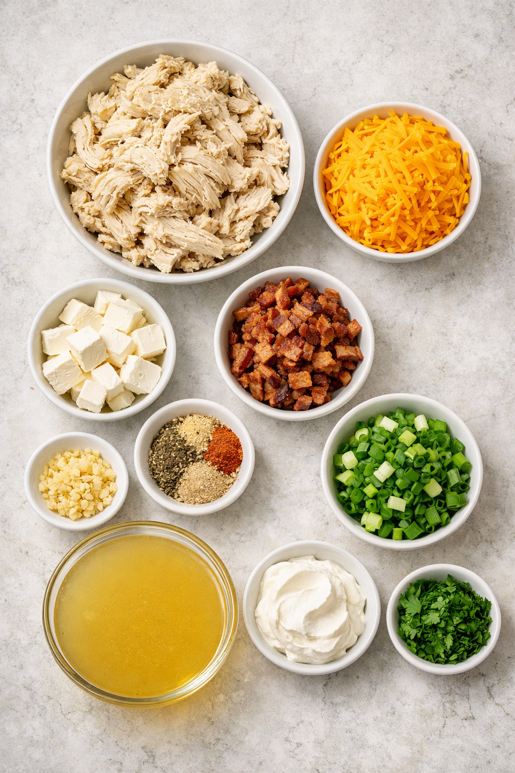 Keto Crack Chicken Soup Creamy Low Carb Recipe ingredients image