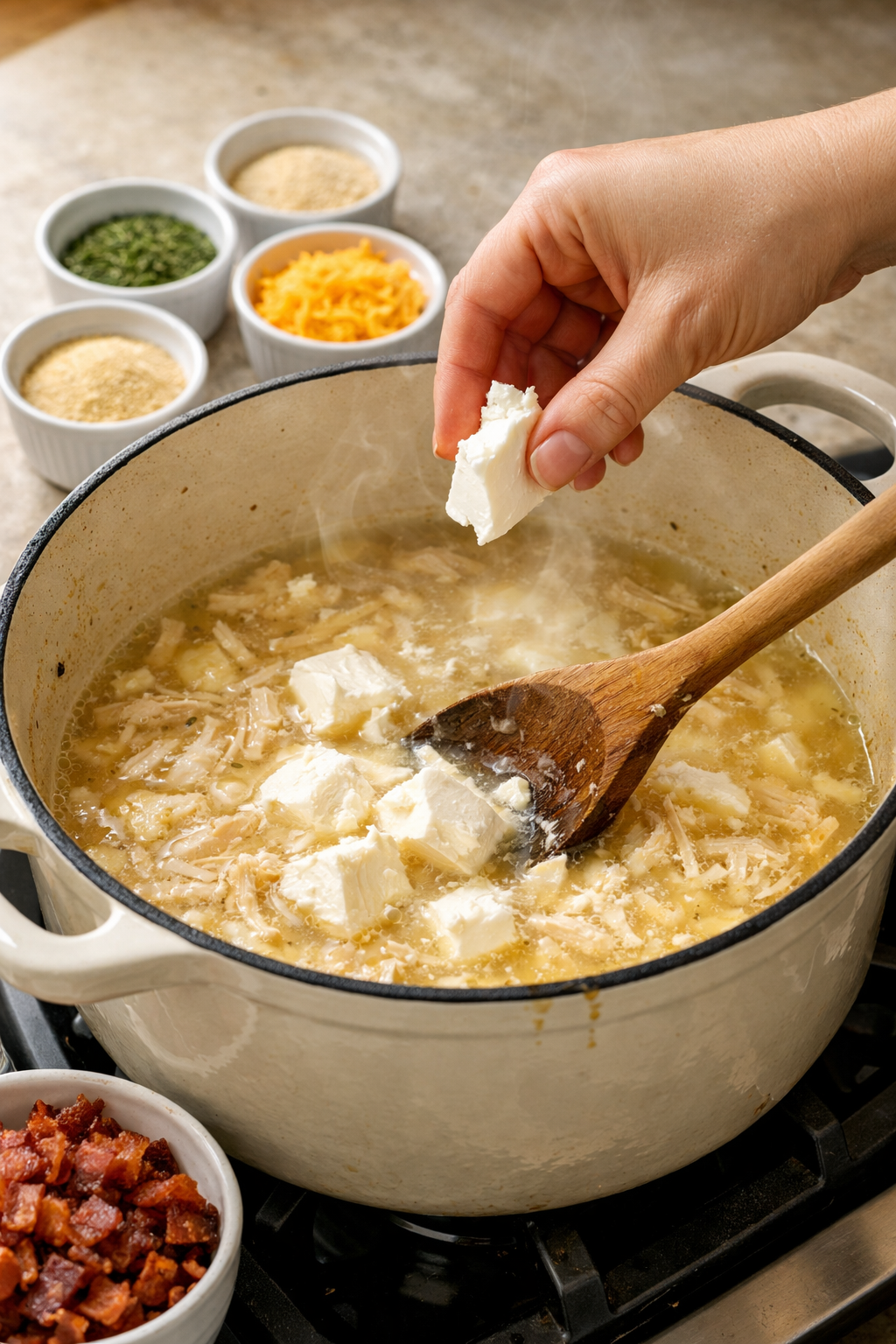 Keto Crack Chicken Soup Creamy Low Carb Recipe instructions image