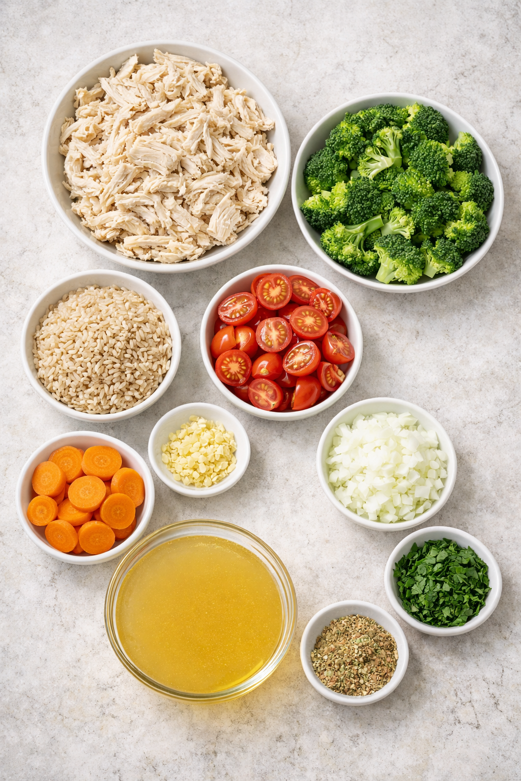 Heart Healthy Chicken Casserole with Vegetables and Herbs ingredients image