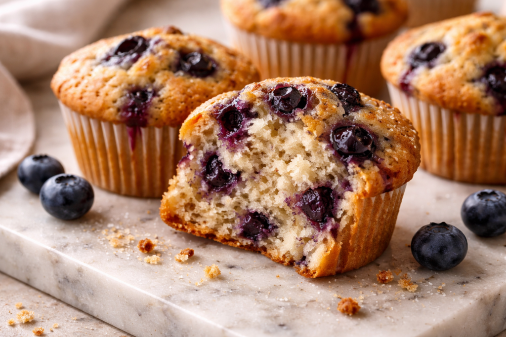 Simple Diabetic Sugar Free Blueberry Muffins - The Naked Diabetic featured image