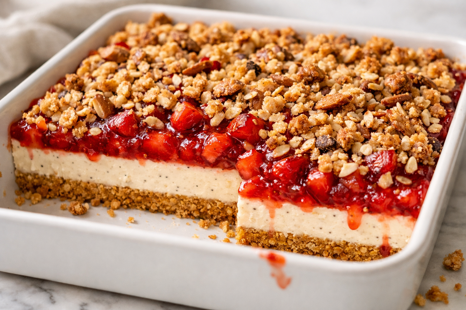 The Best Diabetic Sugar Free Strawberry Cheesecake Squares - The Naked Diabetic featured image