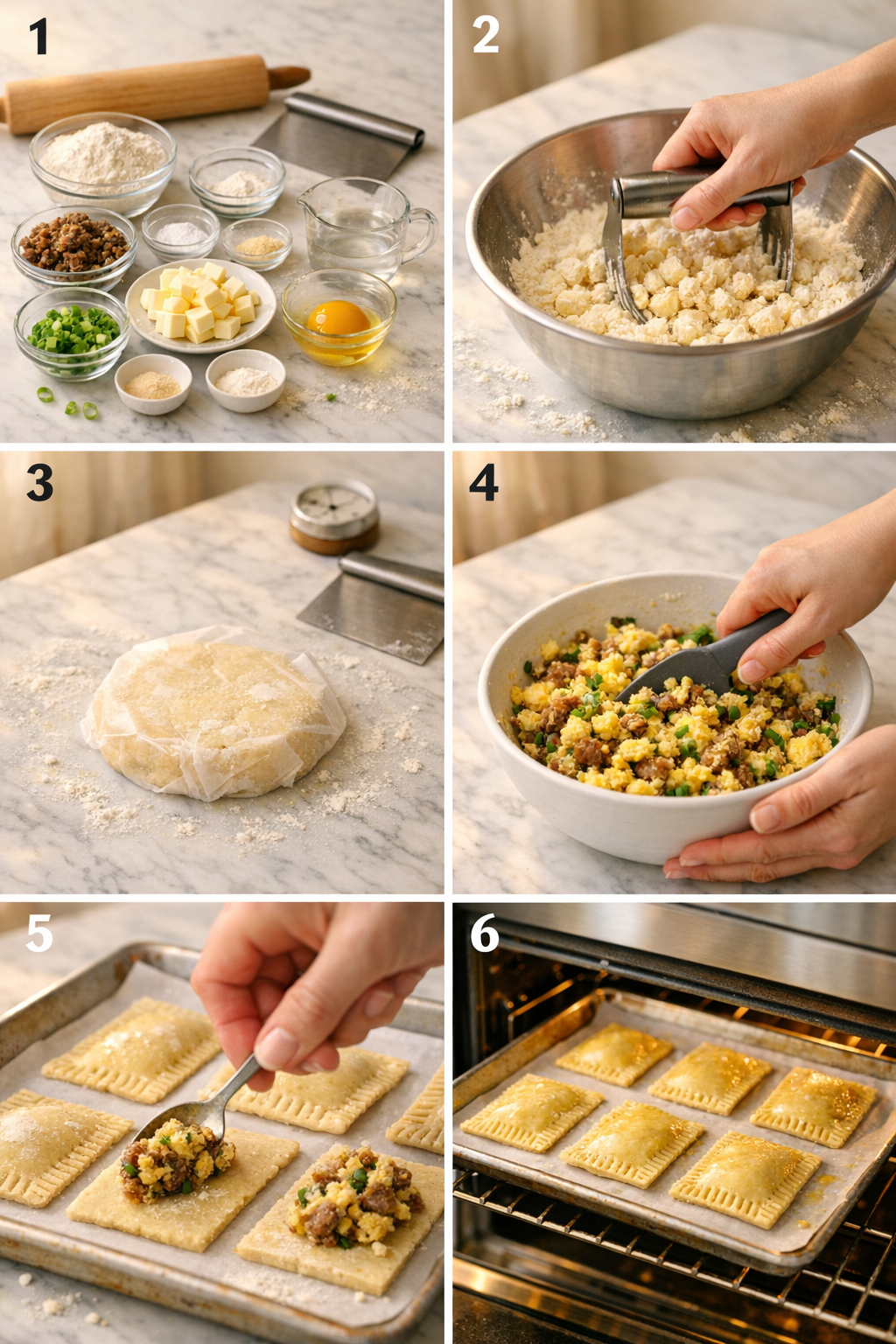 Savory Breakfast Pop-Tarts with Flaky Homemade Pastry instructions image