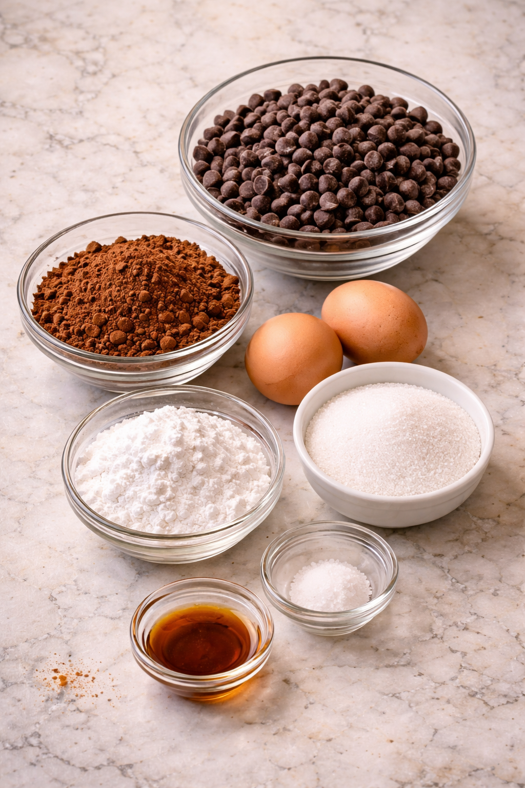 Keto Flourless Fudge Cookies with Rich Chocolate Flavor ingredients image