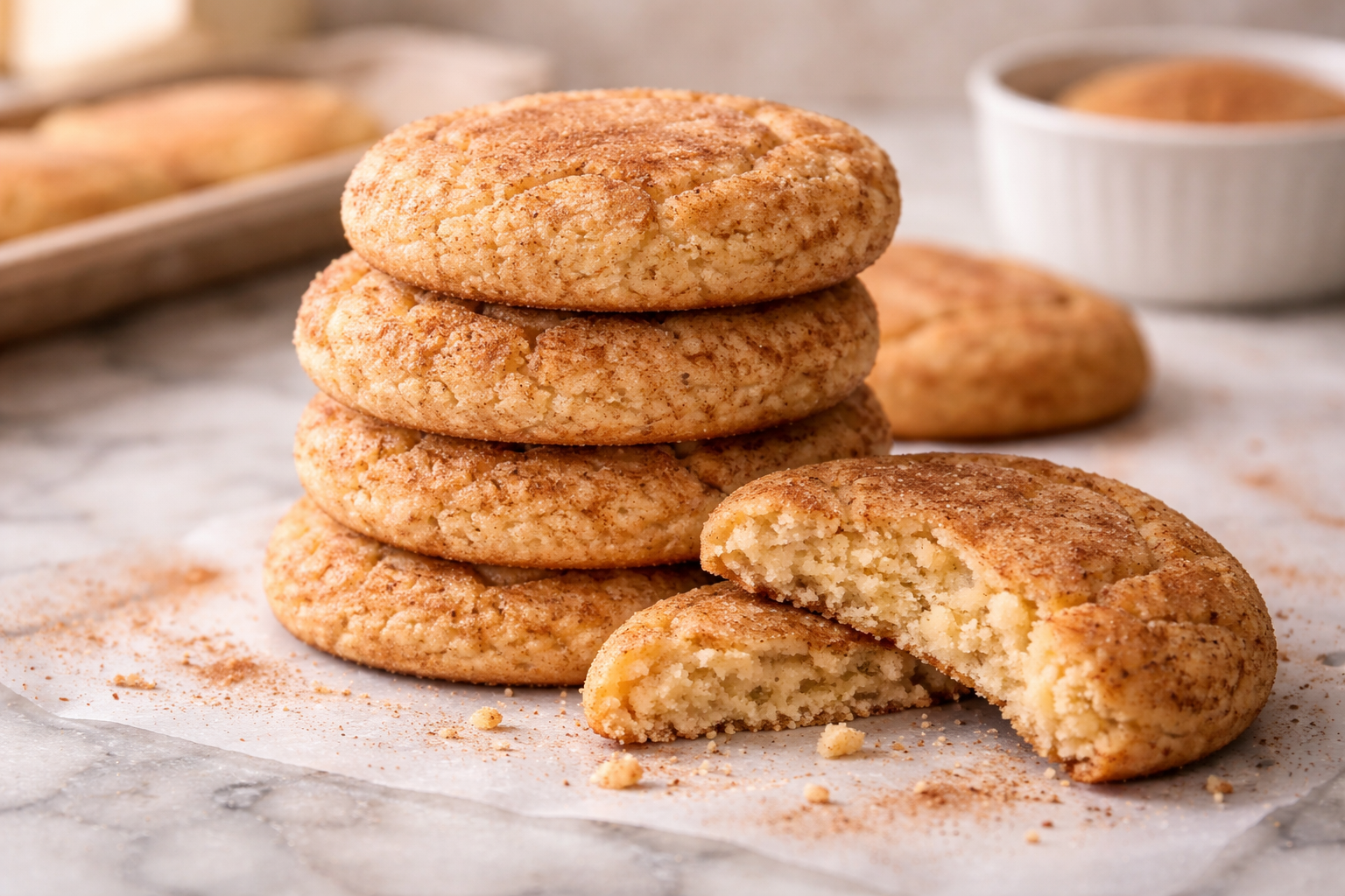 Sugar Free Snickerdoodle Cookies Soft Cinnamon Spice Recipe featured image
