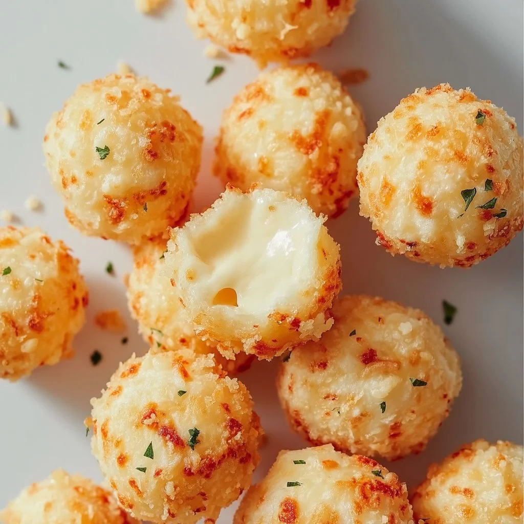 Air-fried crispy Babybel cheese bites ready to be enjoyed as a snack