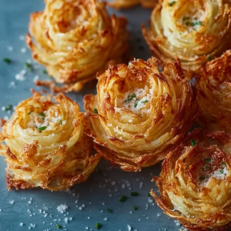 Air fryer crispy mini blooming onions ready to enjoy as a guilt-free snack